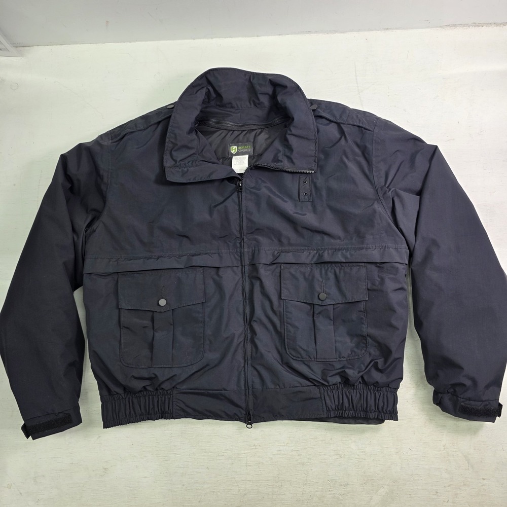 Horace Small Men's HS3350 Black Nylon Insulated Bomber Duty Jacket‎ Coat XL EUC